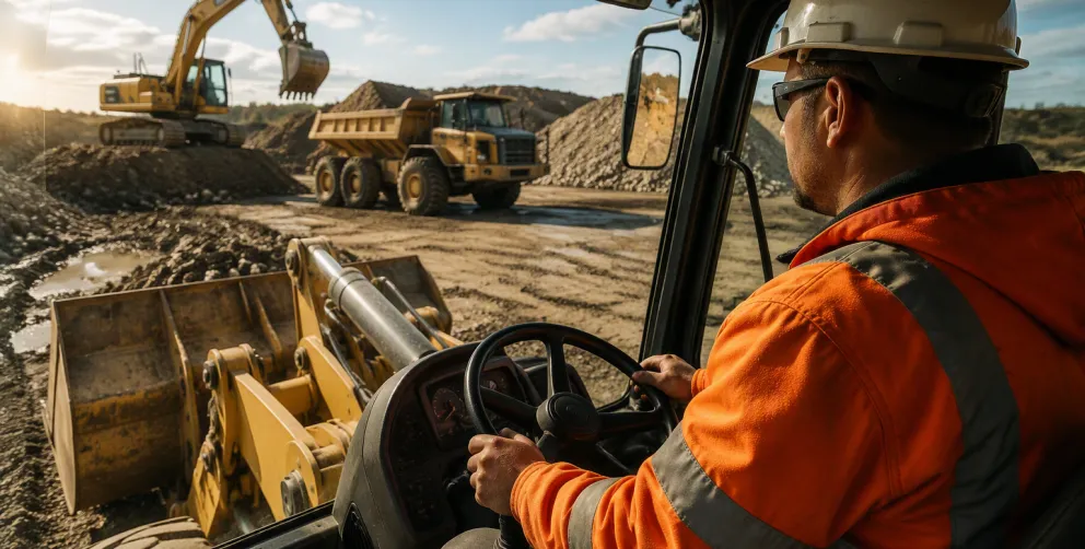 Construction machinery with operator